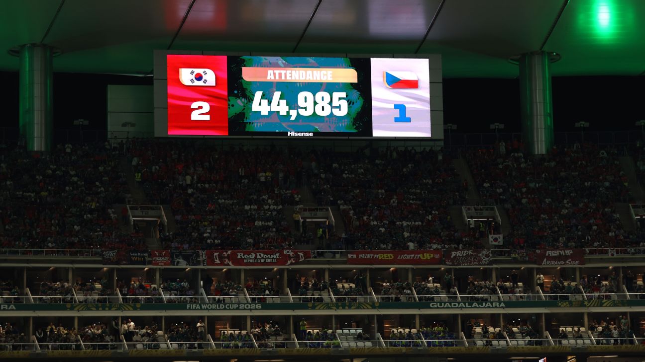 FIFA为韩国对捷克世界杯上座数辩护：44985人都在场地范围内